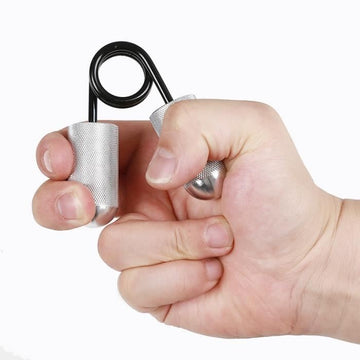 TD® Accessoires Fitness - Musculation,Professionnel doigt force main pince métal doigt pince force formateur Portable Fitness Argent